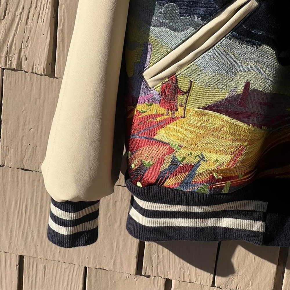 Derschutze x @uhezzy embroidered college varsity jacket - Picture 3 of 8